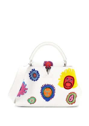Louis Vuitton Pre-Owned Capucines Bag Yayoi Kusama Embroidered My Eternal Soul Taurillon Leather MM satchel - White