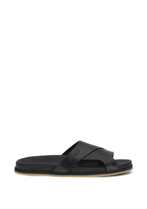 Santoni crossover-strap sandals - Black