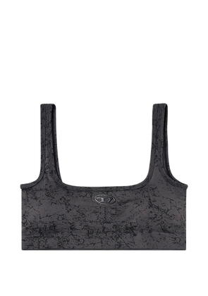 Diesel printed seamless sports bra - Grey