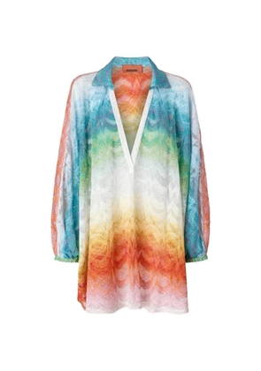 Missoni V-neck cover-up kaftan - Blue