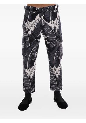 Dolce & Gabbana banana leaf-print cargo pants - Black