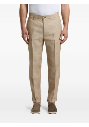 Peserico elasticated-waistband turn-up trousers - Neutrals