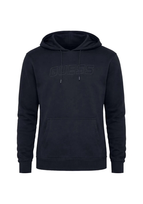 GUESS USA embossed-logo hoodie - Blue