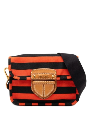 Prada Pre-Owned 2013-2025 Canvas Canapa Righe Striped Messenger Bag crossbody bag - Orange