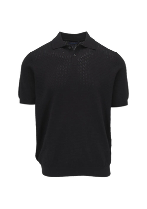 Pya short-sleeve knit polo shirt - Black