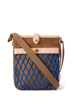 Paul Smith Barbour net-detail canvas messenger bag - Brown