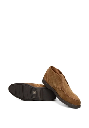 Doucal's suede apron-toe desert boots - Brown