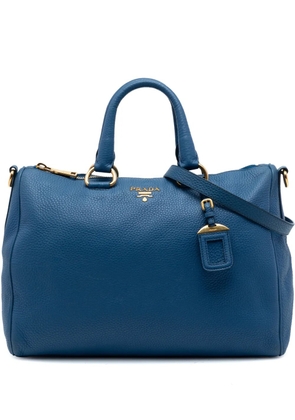 Prada Pre-Owned 2013-2026 Vitello Daino Zip Top satchel - Blue