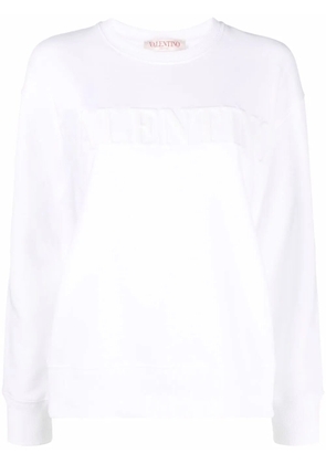 Valentino Garavani embroidered logo cotton sweatshirt - White