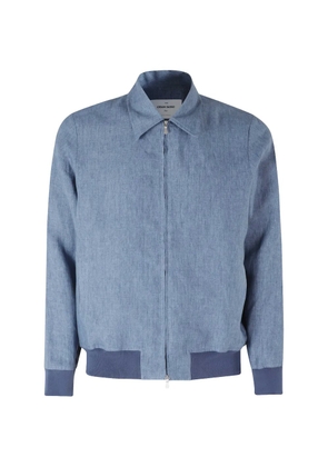 Gran Sasso zip-up ribbed-trim jacket - Blue