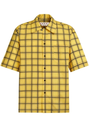 Marni checked bowling shirt - Yellow