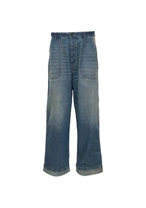 Maison Margiela patch-pocket wide-leg jeans - Blue
