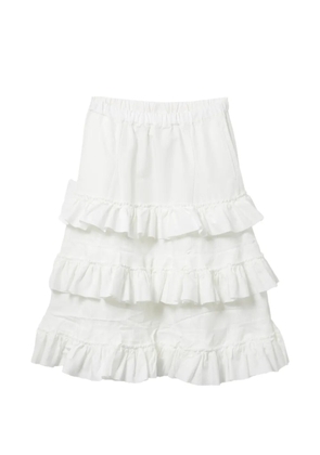 Comme Des Garçons Comme Des Garçons ruffled midi skirt - White