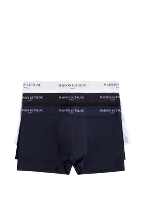 Maison Kitsuné logo-waistband boxer pack - Blue