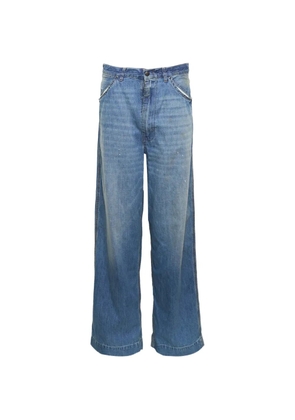 Maison Margiela label-detail wide-leg jeans - Blue