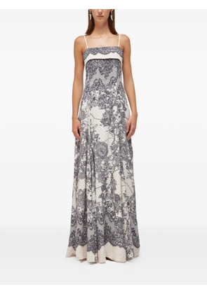 Blugirl lace-print spaghetti-strap dress - Neutrals
