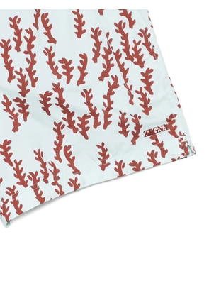 Zegna printed drawstring swim shorts - Blue