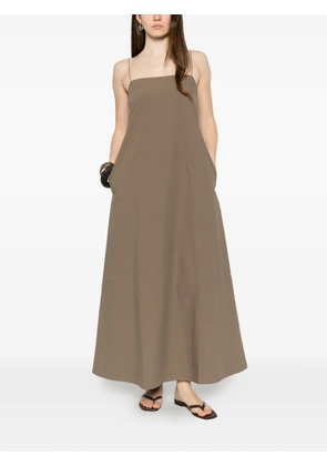 Matteau spaghetti-straps square-neck maxi dress - Brown