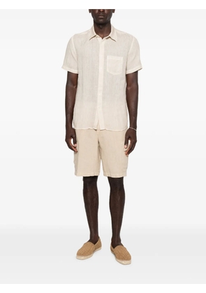 120% Lino belt-loop pocket shorts - Neutrals