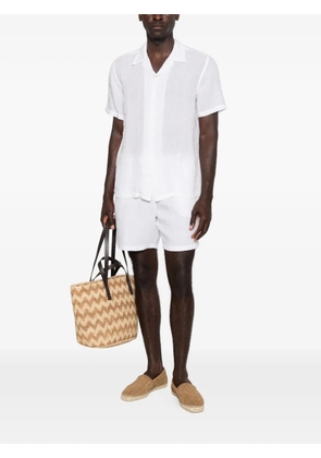 120% Lino drawstring-waist shorts - White