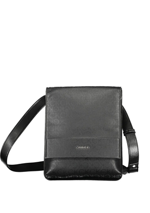 Calvin Klein monogram-embossed shoulder bag - Black