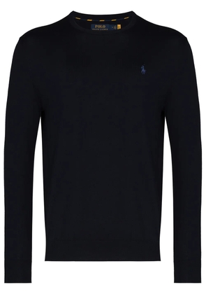 Polo Ralph Lauren logo-embroidered crewneck jumper - Blue