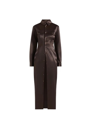 Manière De Voir Etta tie crinkled shirt - Brown