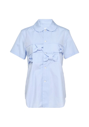 Comme Des Garçons Girl bow-detail cotton shirt - Blue