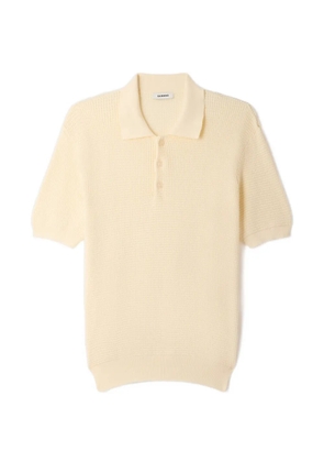 SANDRO waffle-knit cotton polo shirt - Neutrals