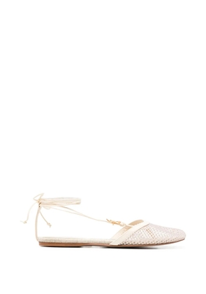 FARM Rio starfish-detail lace-up mules - Neutrals
