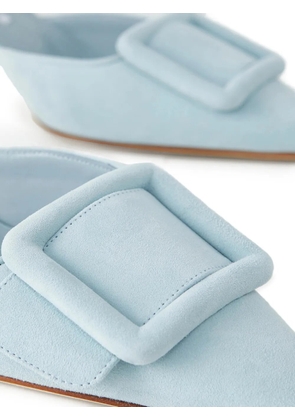 Manolo Blahnik Maysale buckle-detail mules - Blue