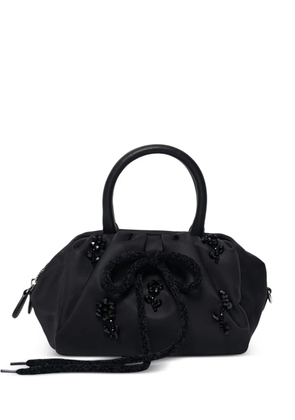 Simone Rocha beaded-bow gathered shoulder bag - Black