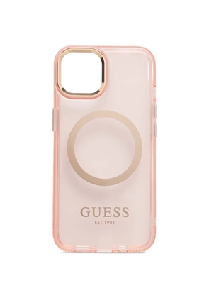 GUESS USA logo-print translucent iPhone case - Pink