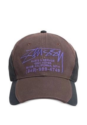 Stüssy logo-embroidered mesh-panel baseball cap - Brown