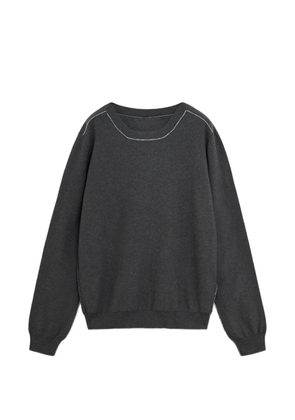 MM6 Maison Margiela crew neck long-sleeve sweater - Grey