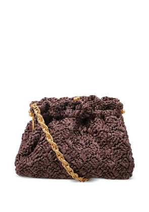 amato daniele Raviolo woven-design chain-strap clutch bag - Brown