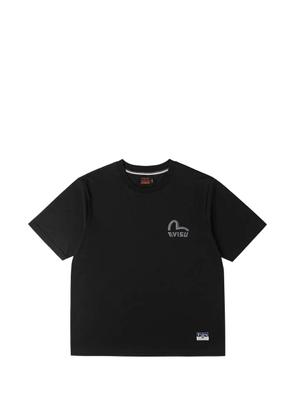 EVISU logo-embroidered T-shirt - Black