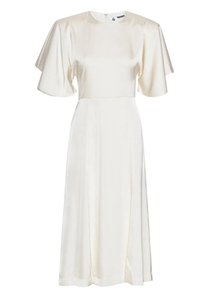 ROTATE BIRGER CHRISTENSEN satin midi slit dress - Neutrals