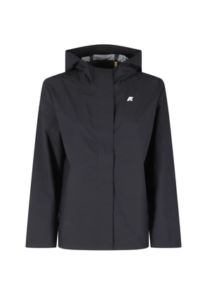 K-Way hooded logo-patch jacket - Black