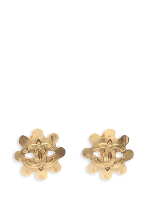 CHANEL Pre-Owned 1986-1988 Coco Mark gold-plated clip-on earrings
