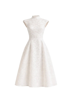 Gemy Maalouf lace mock-neck dress - White