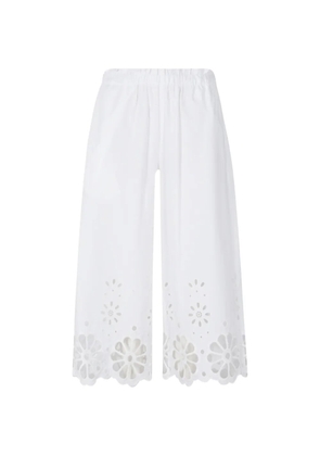 MeimeiJ broderie-anglaise elasticated-waist trousers - White