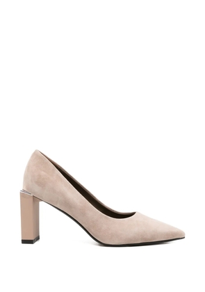 SERGIO MORETTI FIRENZE pointed-toe block-heel pumps - Neutrals