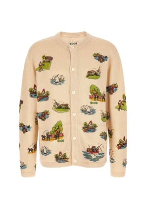 BODE Beaded Camp embroidered cardigan - Neutrals