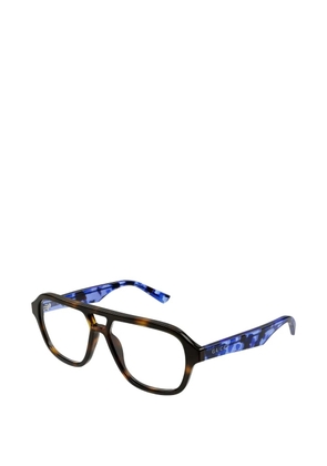 Gucci Eyewear tortoiseshell-effect geometric-frame glasses - Brown