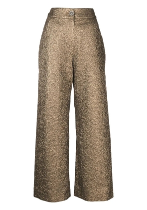 SHIATZY CHEN Genisis metallic textured trousers - Gold