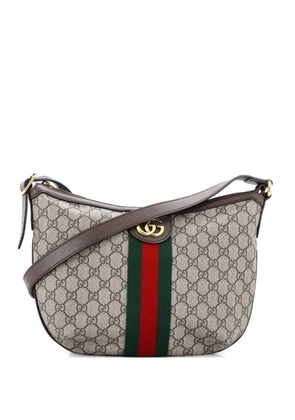 Gucci Pre-Owned Ophidia Half Moon Hobo GG Coated Canvas Small crossbody bag - Brown
