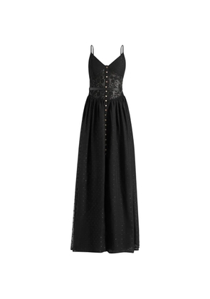 Manière De Voir Rosie lace-corset maxi dress - Black