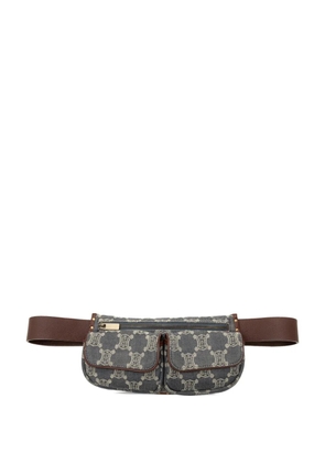 Celine Pre-Owned 20th Century Macadam Denim Double Pocket belt bag - Blue
