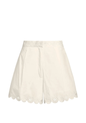 Marie Oliver Betty lace scalloped shorts - White